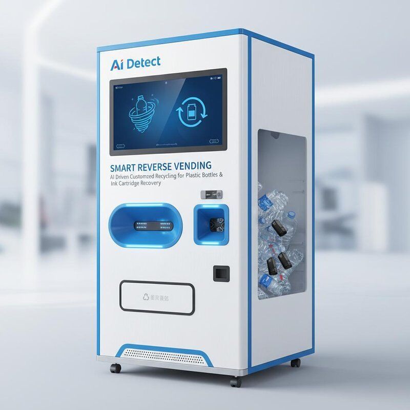 AI Detect Smart Reverse Vending Machine Featuring AI Drived Customized Reverse Vending Machine For Plastic Bottle Recycling Ink Cartridge Recovery